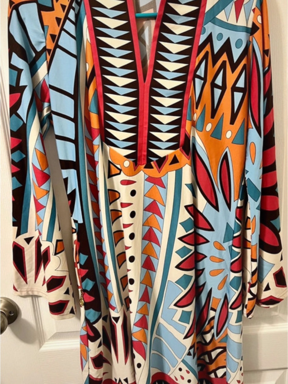 Tracy Negoshian Geometric Dress with zippered pocket